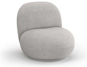 Fotoliu gri deschis cu tapițerie din stofă bouclé Chuck – Micadoni Home