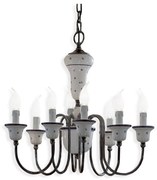 Candelabru clasic cu 8 brate realizat manual din ceramica SANREMO