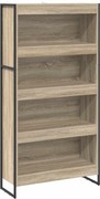 vidaXL Dulap pentru cărți 2 pcs Sonoma 80 x 30 x 155 cm Lemn compozit
