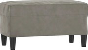 vidaXL Bancă, gri deschis, 70x35x41 cm, catifea