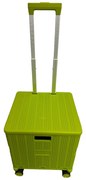 Carucior pliabil tip troler, 4 roti, 38x35x35 cm, verde lime, CTT05