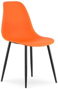 Scaun OSAKA portocaliu cu picioare negre