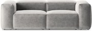 Canapea gri deschis 224 cm Bergamo – Cosmopolitan Design