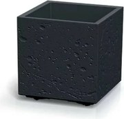 Ghiveci de flori SIERRA SQUARE BETON EFFECT 38,5cm , negru, M