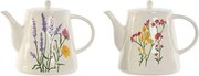 Set 2 ceainice din porțelan cu motive florale, 900 ml, 22×14×16,5 cm, „Bloom"