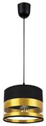 Lustră pe cablu MILO 1xE27/60W/230V aurie/neagră