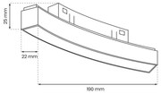 Corp de iluminat LED pentru sistem pe șină MAGNETIC TRACK LED/10W/48V 4000K negru