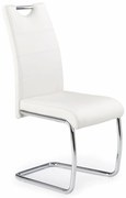 Scaun K211 piele ecologica alb