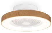 Lustra LED cu Ventilator si telecomanda Mini TIBET lemn/alb