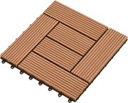 vidaXL Plăci pentru Deck 11 pcs Maro 30 x 30 cm Lemn compozit