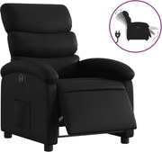 vidaXL Fotoliu rabatabil electric, negru, piele ecologică