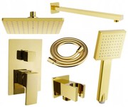 Mexen Uno DR45 set de duș încastrat, auriu - 71435DR45-50