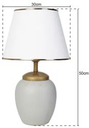 Lampă de birou RAMZES 1xE27/40W/230V alb/gri