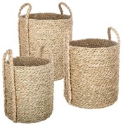 Set de 3 cosuri rotunde WICKER