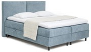 Pat boxspring albastru cu spațiu de depozitare 160x200 cm Elva Bold – Bonami Selection