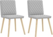 vidaXL Scaune de sufragerie 2 buc țesătură gri nor