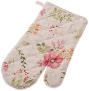 Mănușă de bucătărie impermeabilă Flori, 17 x 27 cm