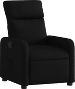vidaXL Fotoliu rabatabil, negru, material textil
