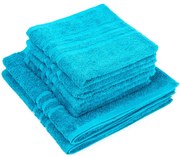 Set de prosoape Classic albastru, 4 buc. 50 x 100 cm, 2 buc. 70 x 140 cm, 4 bucăți 50 x 100 cm, 2 bucăți 70 x 140 cm