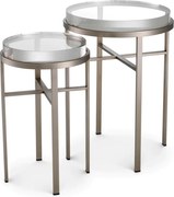 Set de 2 Masute LUX, Otel Periat, Sticla, Hoxton