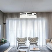 Lustră LED dimabilă pe cablu LED/90W/230V 3000-6500K crom + telecomandă