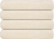 vidaXL Prosoape FROGN 4 buc., crem, 100x200 cm, 360 g/m²