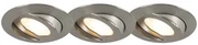 Set de 3 spoturi îngropate din oțel inclusiv LED IP44 - Relax LED