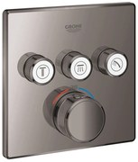 Grohe Grohtherm SmartControl Baterie dus cu termostat si 3 iesiri, patrata, antracit (hard graphite)