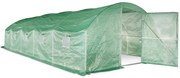 Tunel de folie cu cadru metalic 4x8m Garden Point verde cu ușă