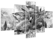 Tablou - Graffiti cu flamingo (150x105 cm)