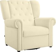 Fotoliu alb balansoar/chesterfield cu tapițerie din catifea Lillyse – Støraa