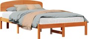 vidaXL Cadru de pat Maroniu cerat 120 x 200 cm Lemn de pin masiv
