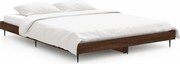 vidaXL Cadru de pat, stejar maro, 135x190 cm, lemn prelucrat