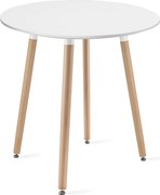 OFERTA Masa rotunda alba pentru dining KAMI 60x60 cm II. calitate