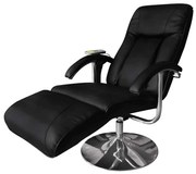vidaXL Scaun de masaj, negru, piele ecologică