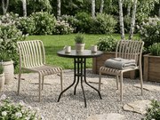 Set de gradina TREGO ISLAND - 2 scaune si masa rotunda ø 60 cm, bej