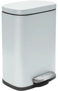 Coș de gunoi cu pedală soft-close Spirella Akira 12 l, alb mat, 12 l