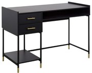 Birou negru cu sertare TEDY, 110 x 55 x 78,5 cm