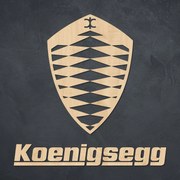 DUBLEZ | Logo și inscripție 3D din lemn - Koenigsegg