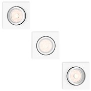 Philips 50193/31/PN - SET 3x Lampa incastrata MYLIVING ENNEPER 1xGU10/5,5W/230V