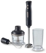 Set mixer, blender, tocator 3in1 Ariete BREAKFAST 0601/10, 700W, 500 ml, 2 viteze, Functie anti-stropire, Gri inchis