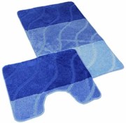 Set de covorașe de baie Kvalitex Valuri albastru, 60 x 100 cm, 60 x 50 cm