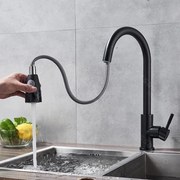 Baterie Bucătărie cu Duș Extractibil Negru, Model HS003 – Soluție Modernă și Funcțională pentru Bucătăria Ta