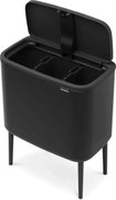 Coș de gunoi negru mat de reciclat/cu senzori de atingere din oțel 33 l Bo Touch Bin – Brabantia