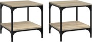 vidaXL Mese laterale 2 buc. stejar sonoma 40x40x40 cm lemn prelucrat