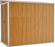 vidaXL Șopron grădină/montaj perete maro 118x194x178cm oțel galvanizat