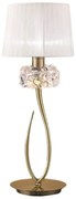 Veioza, Lampa de masa clasica LOEWE antique brass/ abajur alb