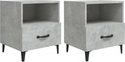 vidaXL Noptiere, 2 buc., gri beton, lemn prelucrat