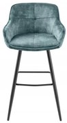 Set 2 scaune de bar Euphoria albastru petrol