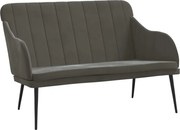 vidaXL Bancă, gri închis, 110x76x80 cm, catifea